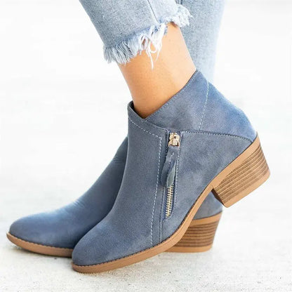 Elara Suede Enkellaarsjes